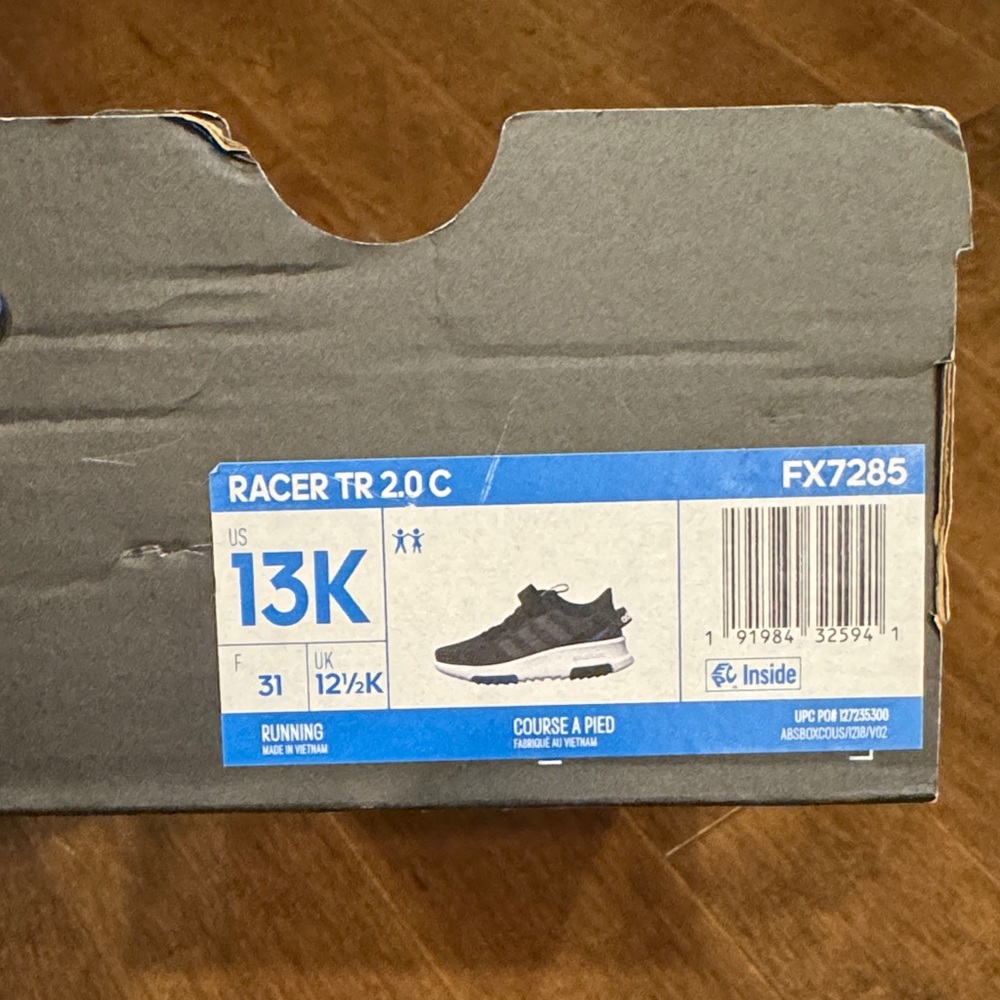 Adidas Racer TR 2.0C Black and Gray Sneakers